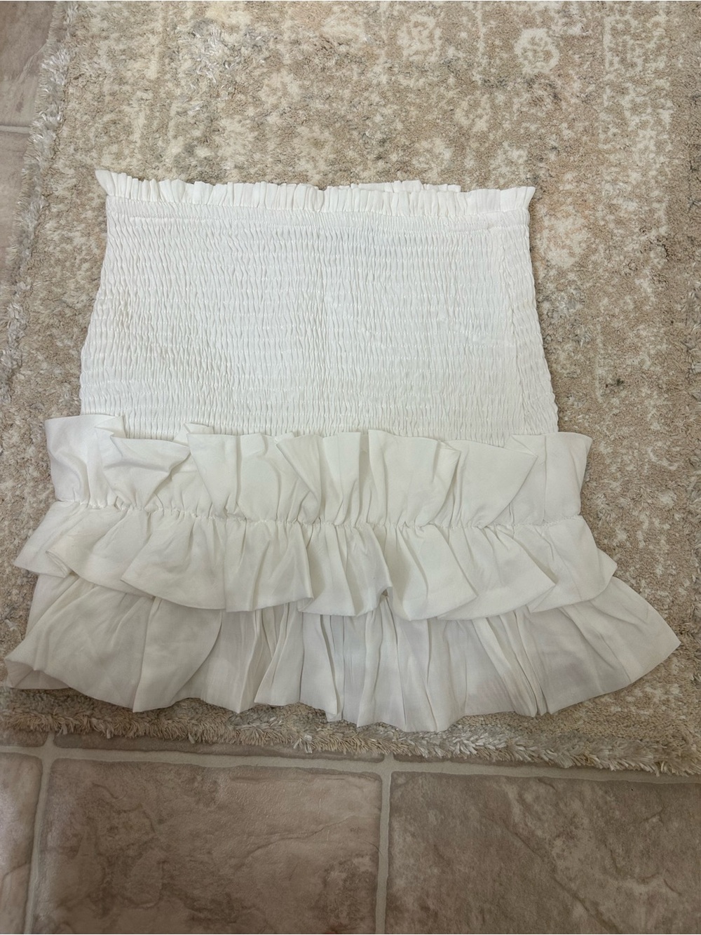 Women’s White Ruffled Tube Skirt Revolve